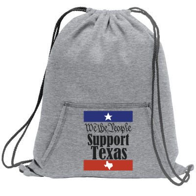 We The People Support Texas Sweatshirt Cinch Pack Bag