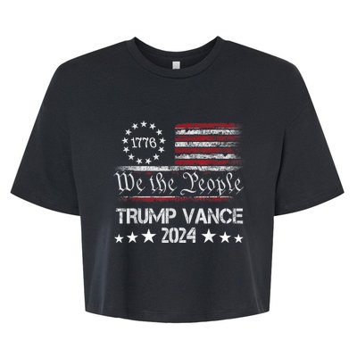 We The People Trump Vance 2024 Bella+Canvas Jersey Crop Tee