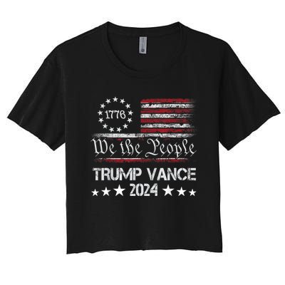 We The People Trump Vance 2024 Women's Crop Top Tee