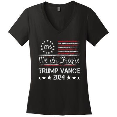 We The People Trump Vance 2024 Women's V-Neck T-Shirt