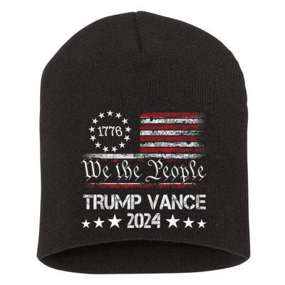 We The People Trump Vance 2024 Short Acrylic Beanie