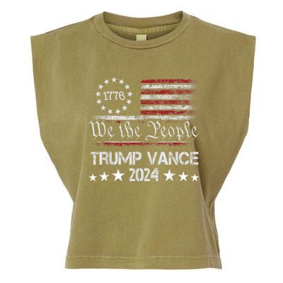 We The People Trump Vance 2024 Garment-Dyed Women's Muscle Tee