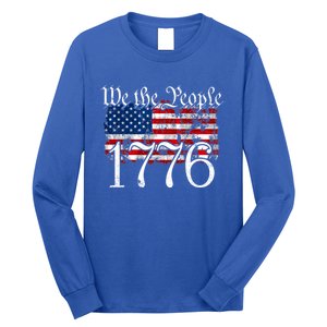 We The People 1776 U S Constitution Freedom American Flag Gift Long Sleeve Shirt