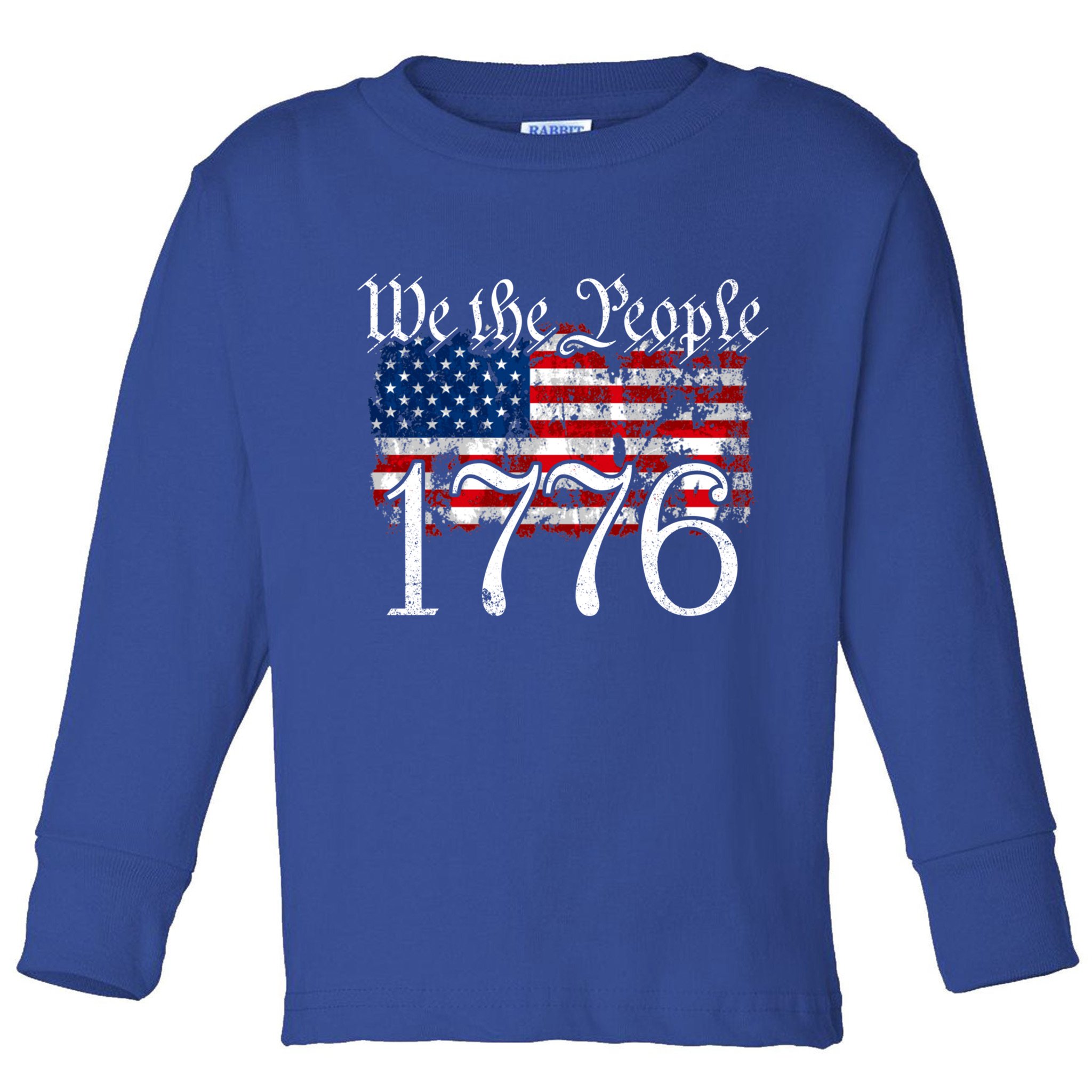 We The People 1776 U S Constitution Freedom American Flag Gift Toddler Long Sleeve Shirt