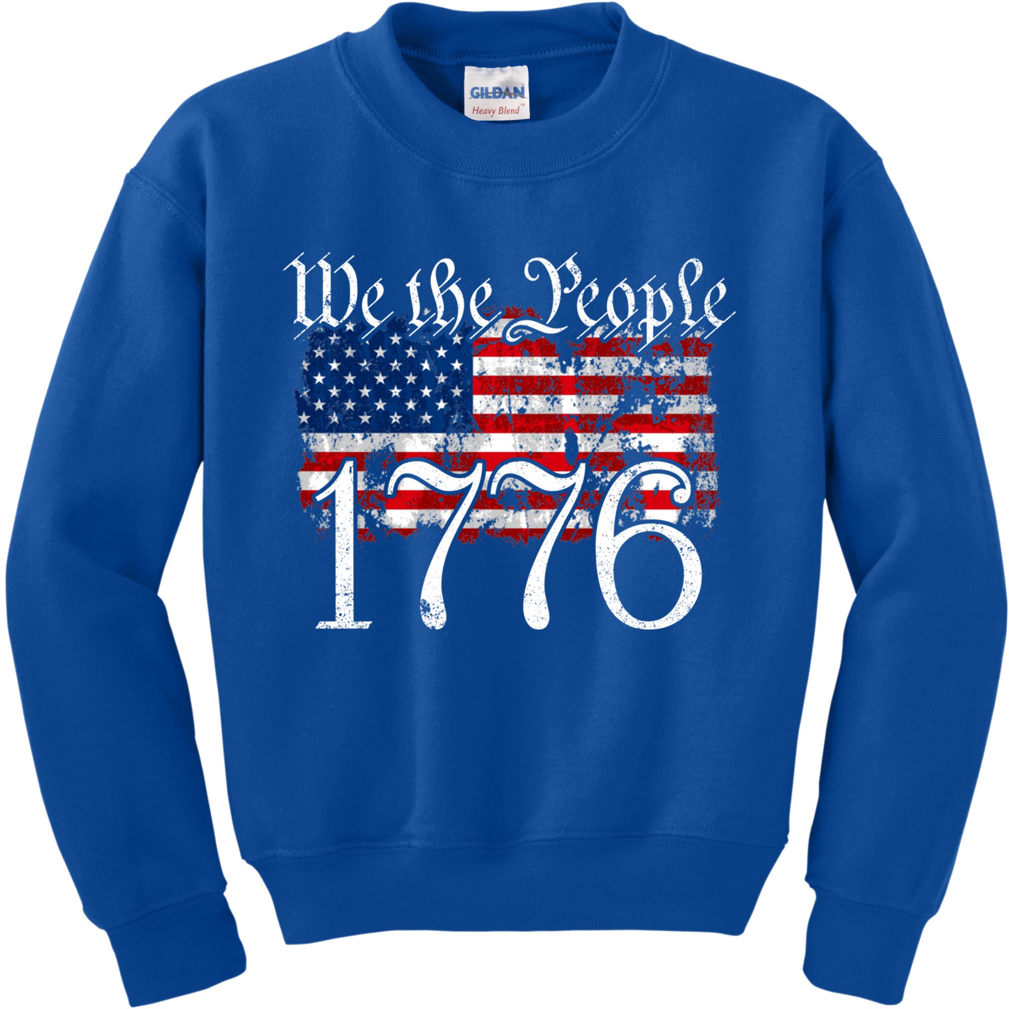 We The People 1776 U S Constitution Freedom American Flag Gift Kids Sweatshirt