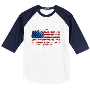 We The People 1776 U S Constitution Freedom American Flag Gift Baseball Sleeve Shirt