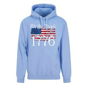 We The People 1776 U S Constitution Freedom American Flag Gift Unisex Surf Hoodie