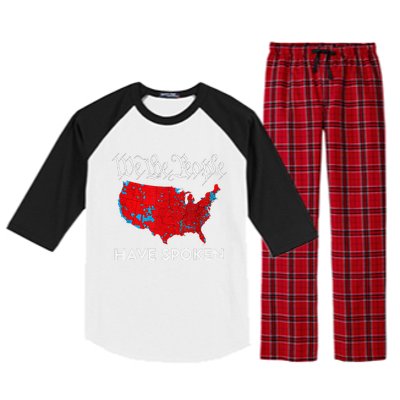 We The People Have Spoken Trump 2024 Election Map Raglan Sleeve Pajama Set