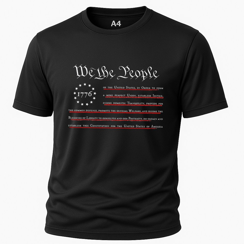 WE THE PEOPLE Preamble US Constitution 4th Of July 1776 Cooling Performance Crew T-Shirt