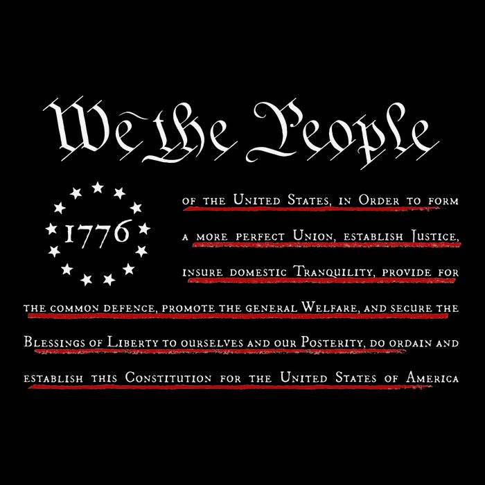 WE THE PEOPLE Preamble US Constitution 4th Of July 1776 Drawstring Bag