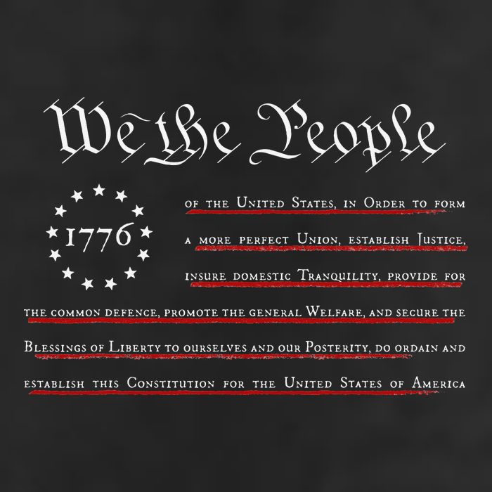 WE THE PEOPLE Preamble US Constitution 4th Of July 1776 Hat