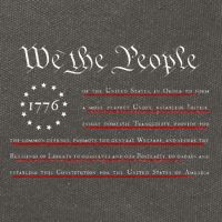 WE THE PEOPLE Preamble US Constitution 4th Of July 1776 Cotton Canvas Backpack