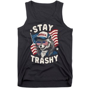 White Trash Party Attire Redneck Raccoon Stay Trashy Usa Tank Top