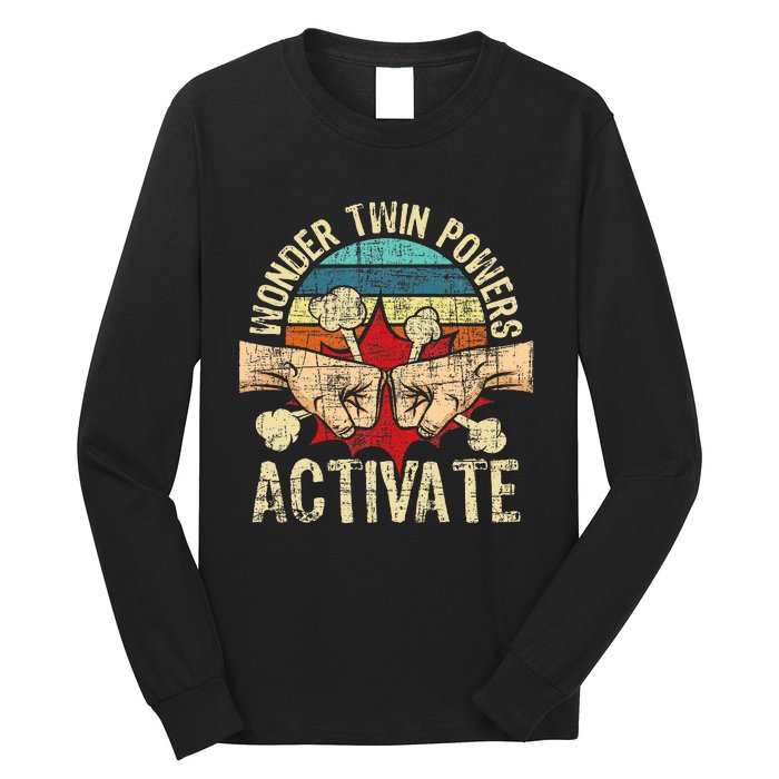 Wonder Twin Powers Activate Twins Brother Sister Sibling Long Sleeve Shirt