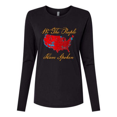 We The People Have Spoken Map Of 2024 Womens Cotton Relaxed Long Sleeve T-Shirt