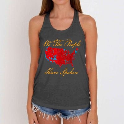 We The People Have Spoken Map Of 2024 Women's Knotted Racerback Tank