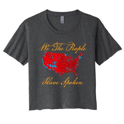 We The People Have Spoken Map Of 2024 Women's Crop Top Tee