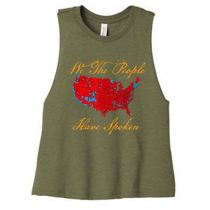 We The People Have Spoken Map Of 2024 Women's Racerback Cropped Tank