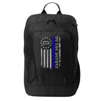 We The People Thin Blue Line Betsy Rose 1776 City Backpack