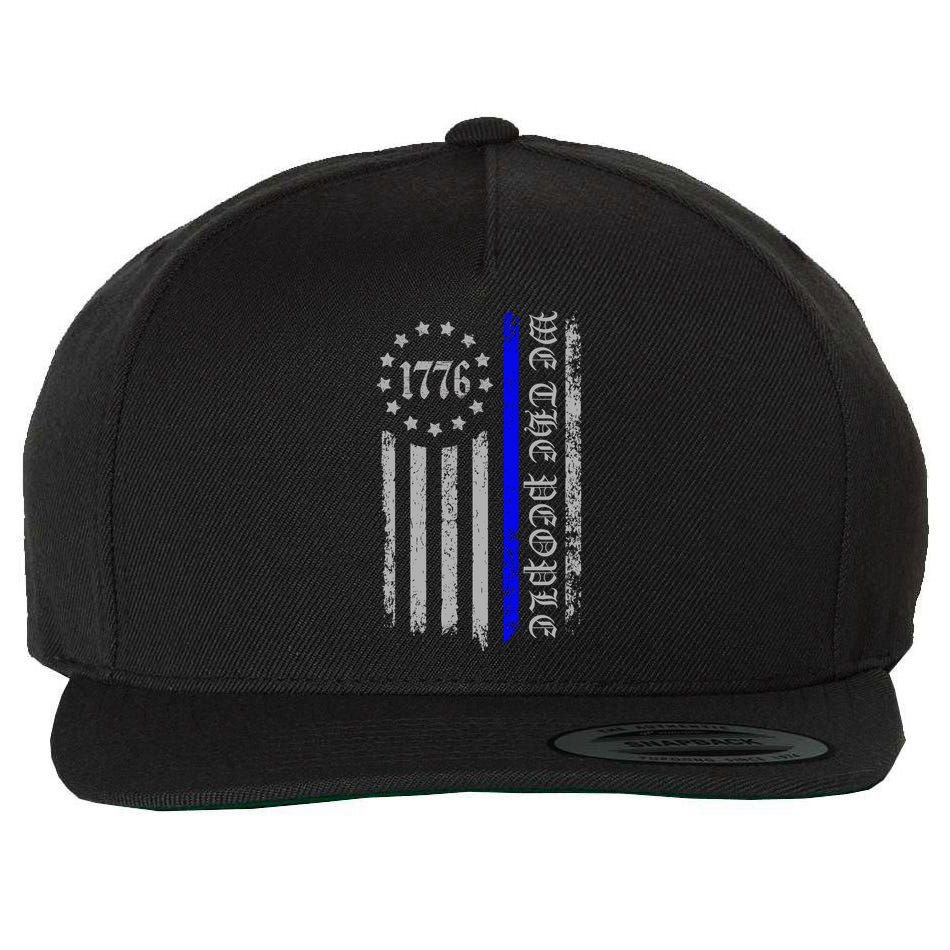 We The People Thin Blue Line Betsy Rose 1776 Wool Snapback Cap