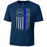 We The People Thin Blue Line Betsy Rose 1776 Cooling Performance Crew T-Shirt