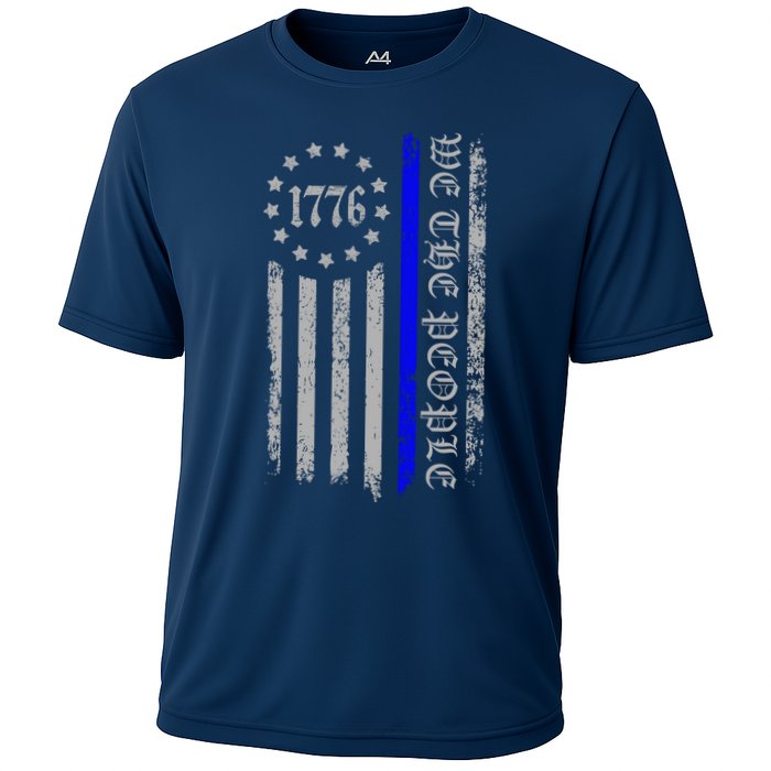 We The People Thin Blue Line Betsy Rose 1776 Cooling Performance Crew T-Shirt
