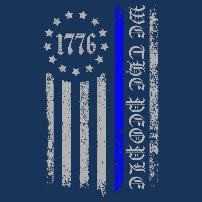 We The People Thin Blue Line Betsy Rose 1776 Flat Bill Trucker Hat