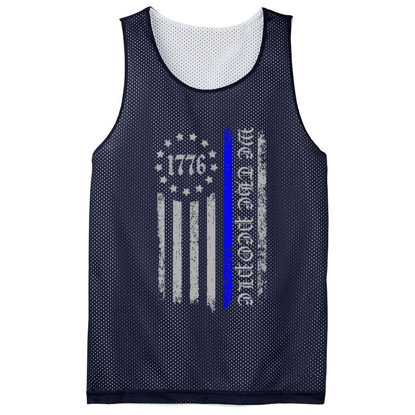 We The People Thin Blue Line Betsy Rose 1776 Mesh Reversible Basketball Jersey Tank