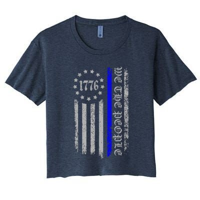 We The People Thin Blue Line Betsy Rose 1776 Crop Top