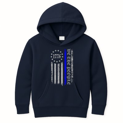 We The People Thin Blue Line Betsy Rose 1776 Kids Hoodie