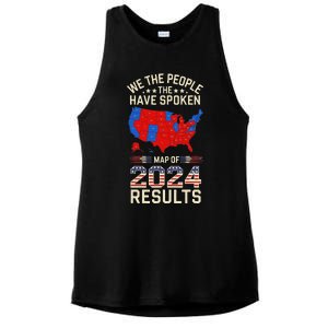 We The People Have Spoken Map Of 2024 Election Results Ladies PosiCharge Tri-Blend Wicking Tank