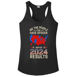 We The People Have Spoken Map Of 2024 Election Results Ladies PosiCharge Competitor Racerback Tank