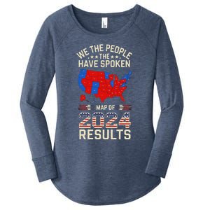 We The People Have Spoken Map Of 2024 Election Results Women's Perfect Tri Tunic Long Sleeve Shirt