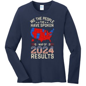 We The People Have Spoken Map Of 2024 Election Results Ladies Long Sleeve Shirt