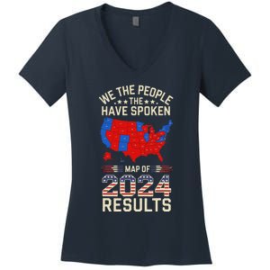 We The People Have Spoken Map Of 2024 Election Results Women's V-Neck T-Shirt