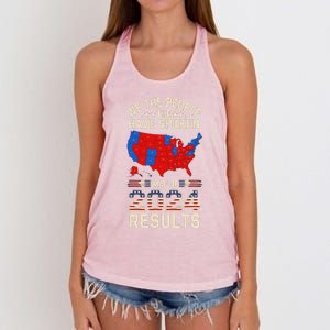 We The People Have Spoken Map Of 2024 Election Results Women's Knotted Racerback Tank