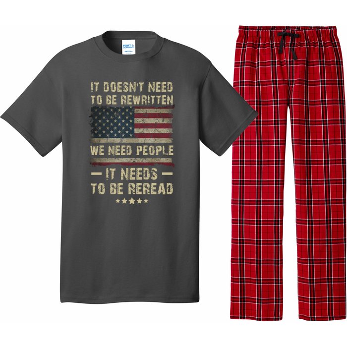 We The People I't Doesn't Need To Be Rewritten I't Needs To Be Reread Pajama Set