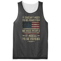 We The People I't Doesn't Need To Be Rewritten I't Needs To Be Reread Mesh Reversible Basketball Jersey Tank