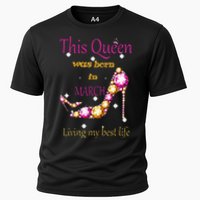 Wo This Queen was Born In March Cooling Performance Crew T-Shirt