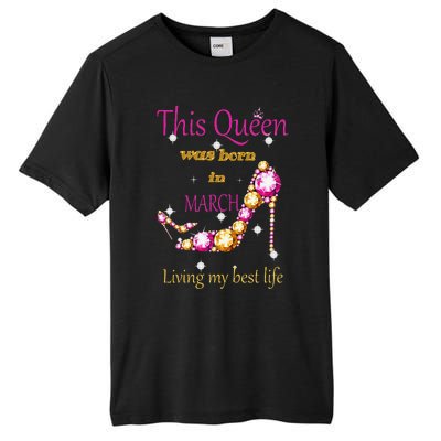 Wo This Queen was Born In March Tall Fusion ChromaSoft Performance T-Shirt