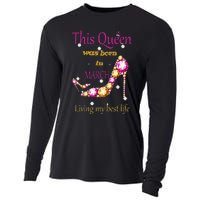 Wo This Queen was Born In March Cooling Performance Long Sleeve Crew