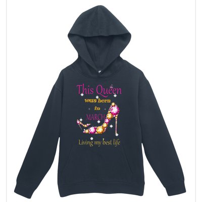 Wo This Queen was Born In March Urban Pullover Hoodie