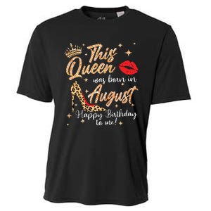 Womens This Queen Was Born In August Happy Birthday To Me Cooling Performance Crew T-Shirt