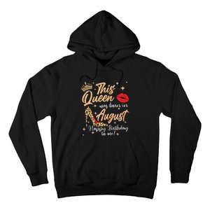 Womens This Queen Was Born In August Happy Birthday To Me Hoodie