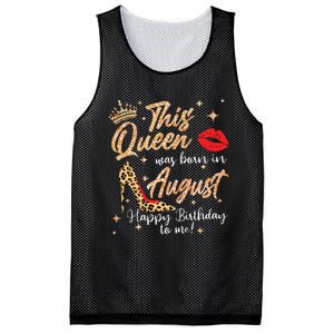 Womens This Queen Was Born In August Happy Birthday To Me Mesh Reversible Basketball Jersey Tank