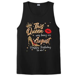 Womens This Queen Was Born In August Happy Birthday To Me PosiCharge Competitor Tank