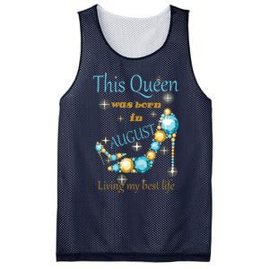 Womens This Queen Was Born In August Shirts Mesh Reversible Basketball Jersey Tank