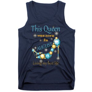 Womens This Queen Was Born In August Shirts Tank Top