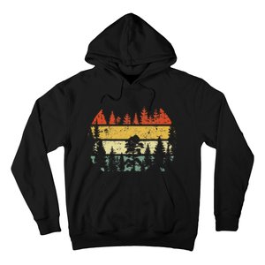 Wildlife Trees Retro Forest Outdoors Nature Hoodie