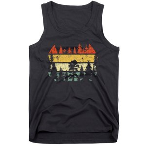 Wildlife Trees Retro Forest Outdoors Nature Tank Top